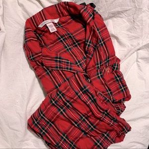 Victoria Secret Christmas  Flannel Pajama Set